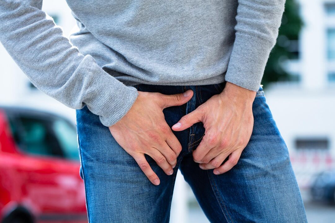 prostatitis kulculosoa duen gizon batean geruzako mina
